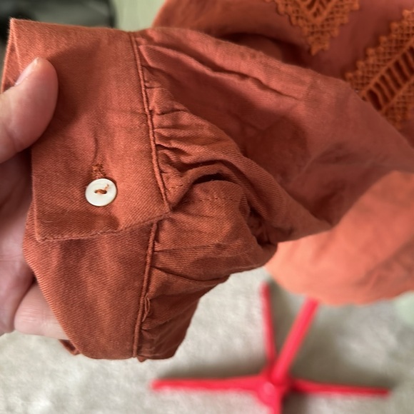 Sundance Amelie Daylight Rust Flowy Prairie Top - Picture 7 of 9